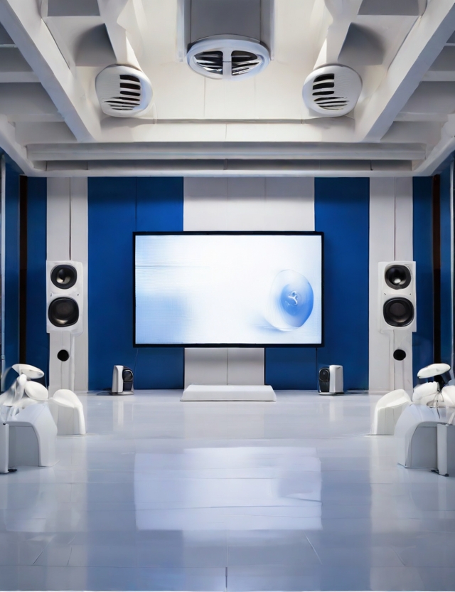 Default audio and visual image in white and blue 1